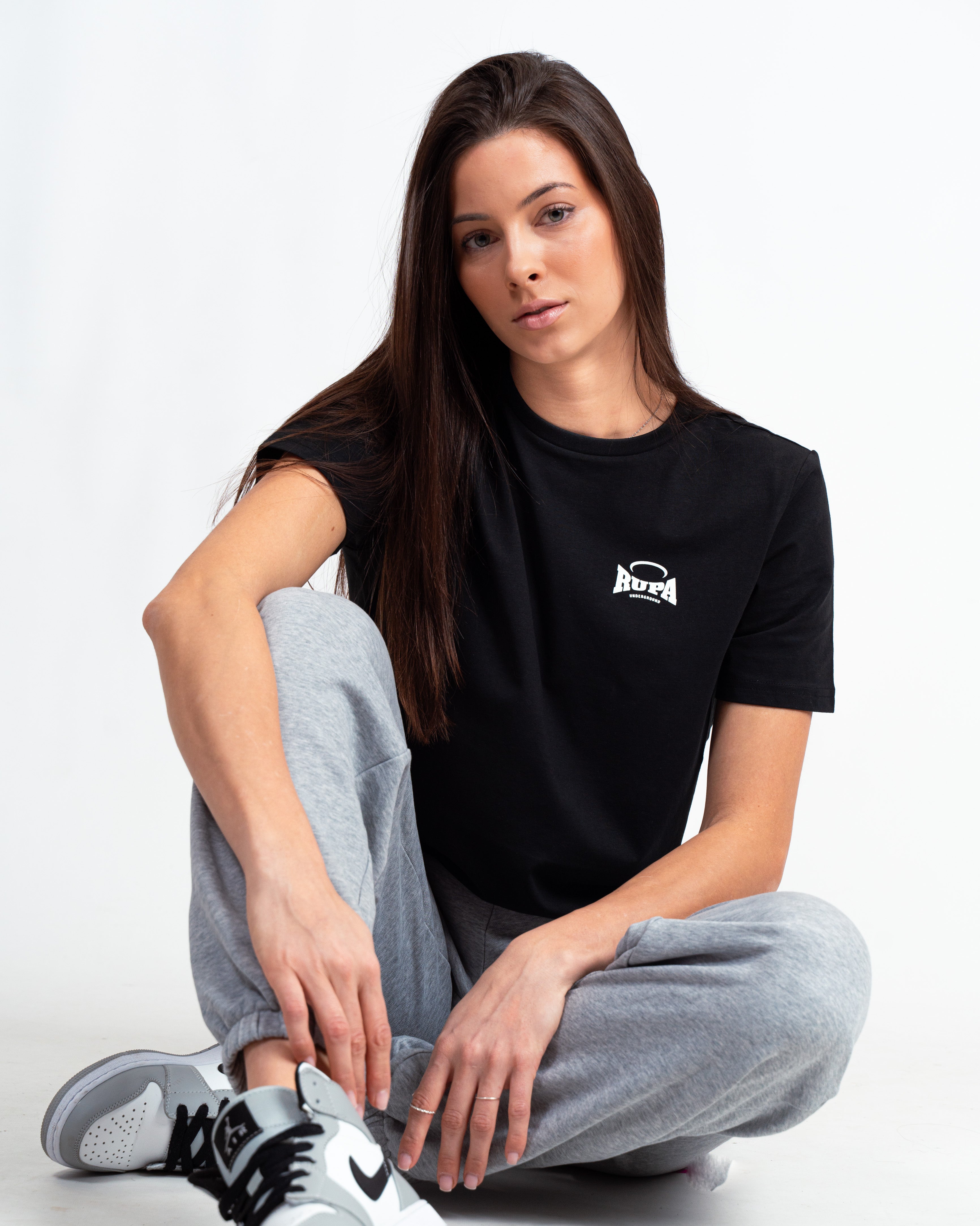 RUPA I Basic I Black I T-shirt