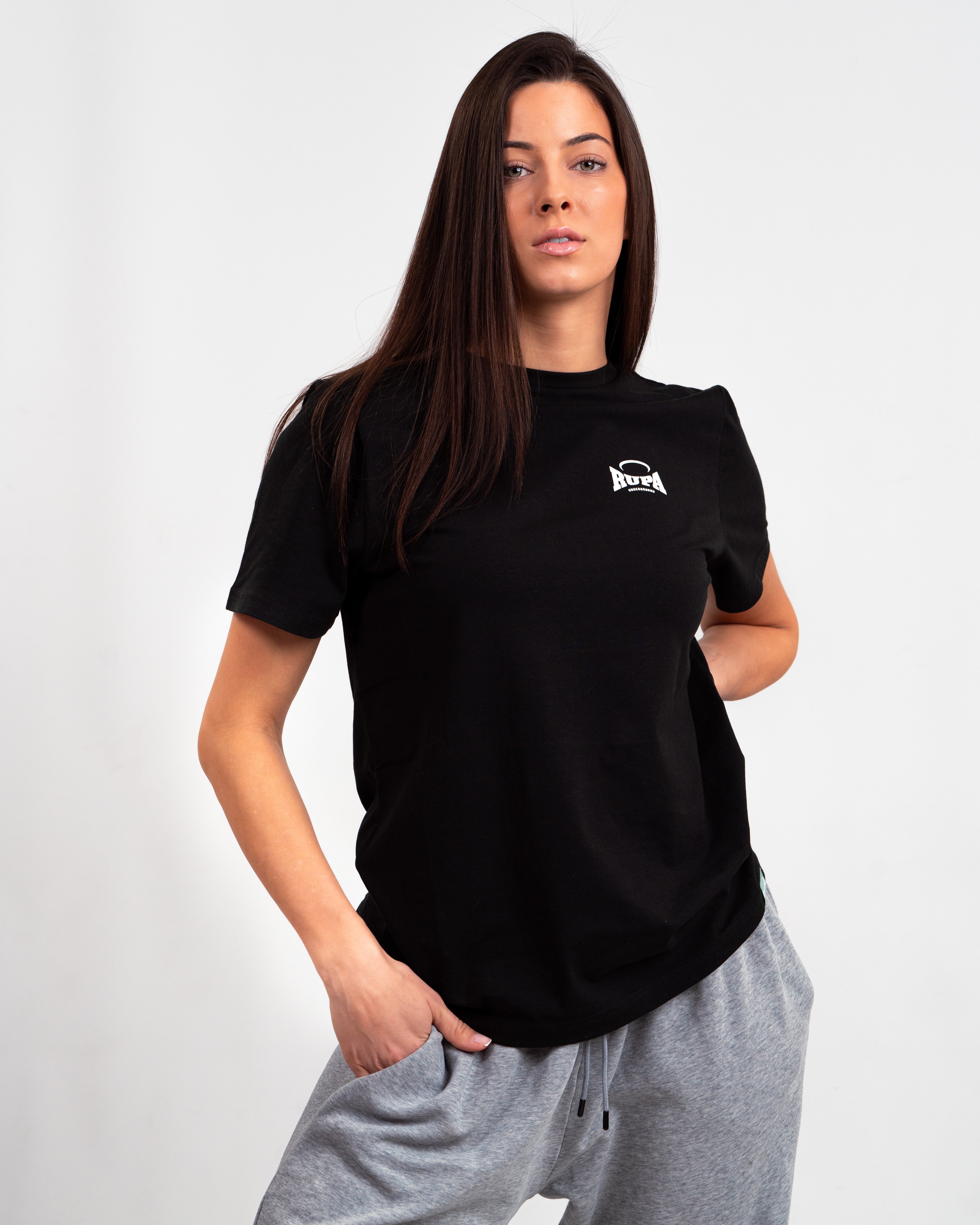 RUPA I Basic I Black I T-shirt