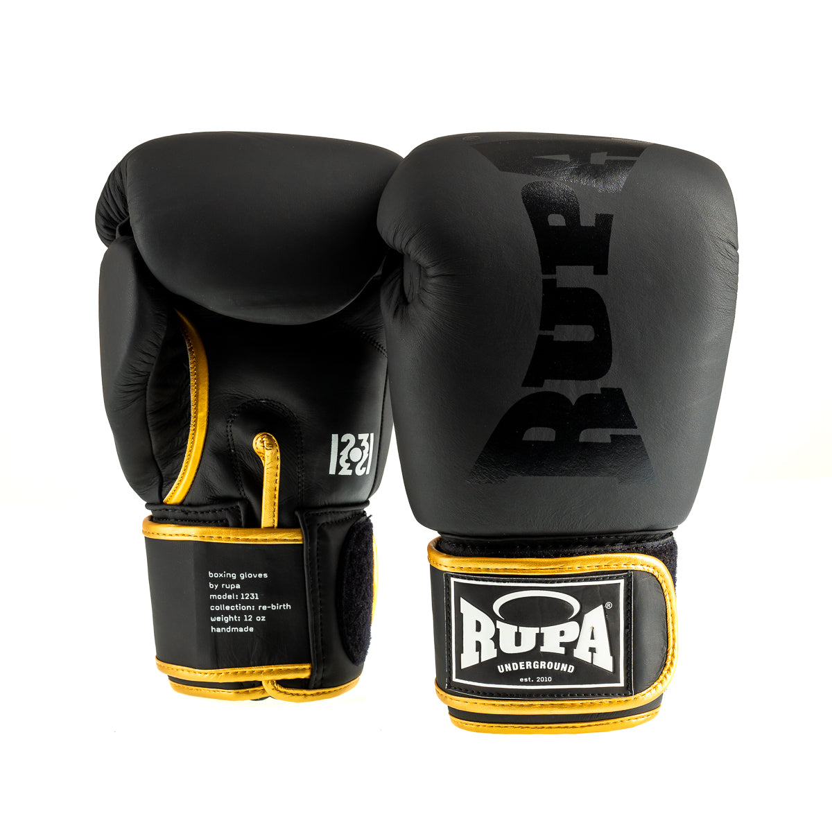 RUPA 1231 I Jet Black / Gold I Boxing Gloves